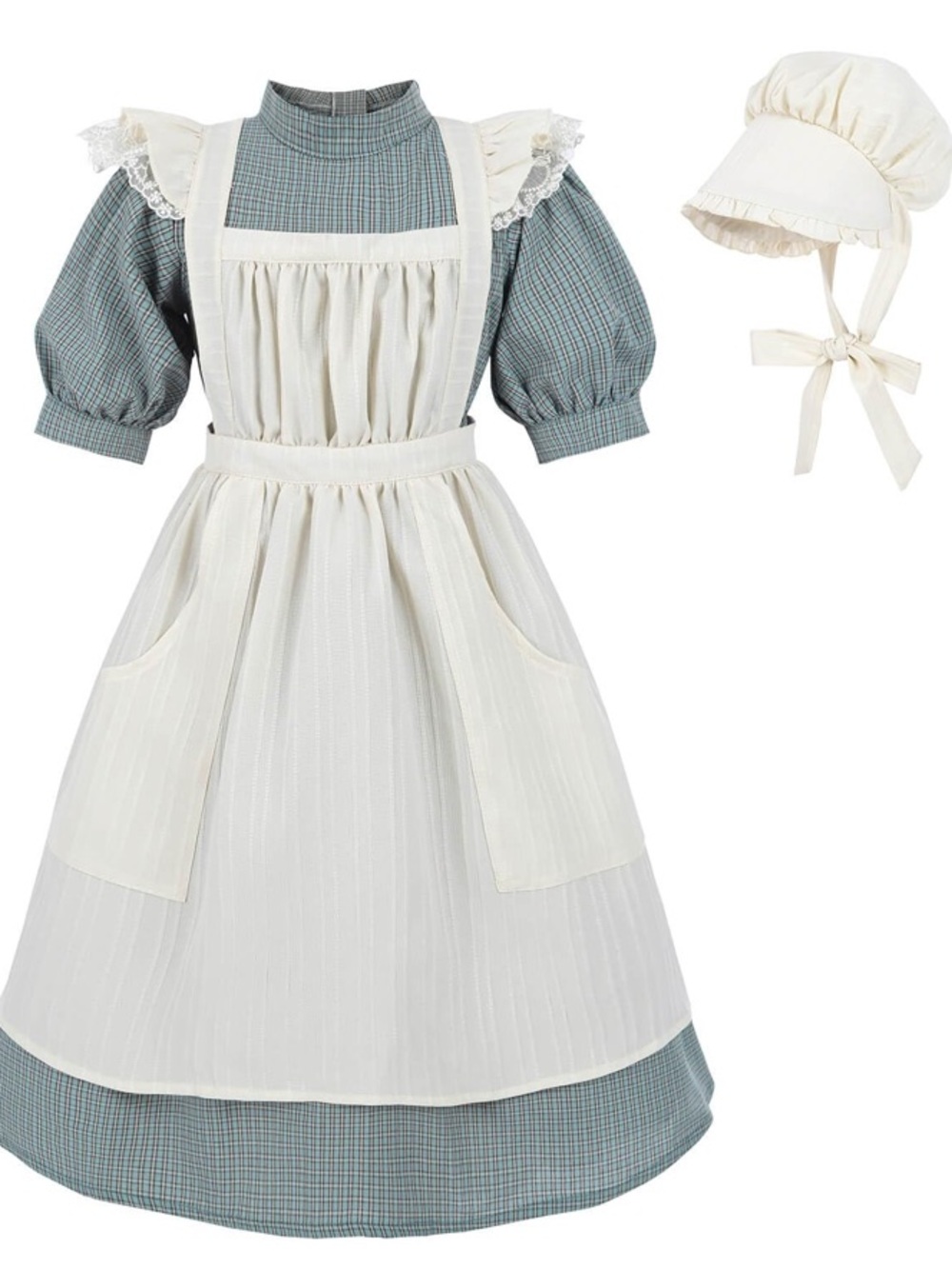 Pioneer Prairie Colonial Victorian Little House Floral Costume Dress